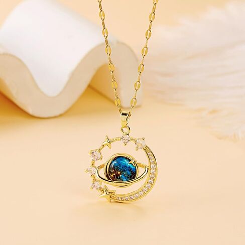 RINHOO FRIENDSHIP To My Daughter Necklace from Mom Dad Moon Star Heart Titanium Steel Birthday Christmas Valentines Day Gifts Jewelry for Daughter in Saudi Arabia