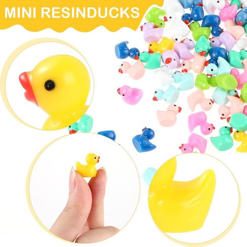 70Pcs Miniature Ducks Plastic Ducks Mini Multi-Color Miniature Ducks for Hiding Ducks Bulk Dollhouse Decor Micro Fairy Garden Landscape Aquarium Tiny Toys in Saudi Arabia