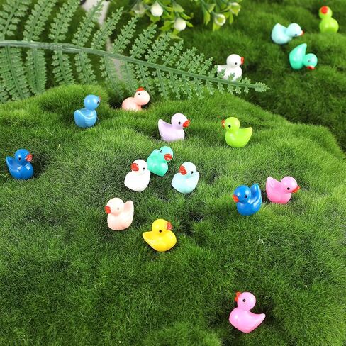 70Pcs Miniature Ducks Plastic Ducks Mini Multi-Color Miniature Ducks for Hiding Ducks Bulk Dollhouse Decor Micro Fairy Garden Landscape Aquarium Tiny Toys in Saudi Arabia
