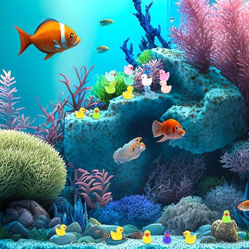 70Pcs Miniature Ducks Plastic Ducks Mini Multi-Color Miniature Ducks for Hiding Ducks Bulk Dollhouse Decor Micro Fairy Garden Landscape Aquarium Tiny Toys in Saudi Arabia