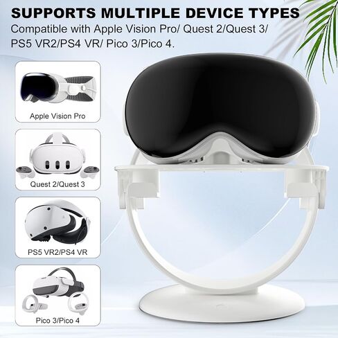 حامل سماعة الرأس Vision Pro Stand VR متوافق مع Apple Vision Pro/Quest 2/Quest 3/PS5 VR2/PS4 VR/Pico 3/Pico 4 in Saudi Arabia
