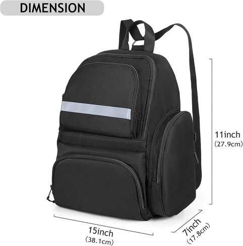 حقيبة تنظيم لعربة الأطفال متوافقة مع حقيبة ظهر لحفاضات الأطفال ومقعد السيارة للأطفال من دونا، جناحين على الجانبين وحزام كتف قابل للفصل، أسود in Kuwait