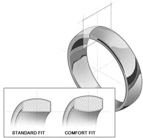 14k Solid Yellow OR White Gold 3mm Plain Comfort Fit Wedding Band in Saudi Arabia