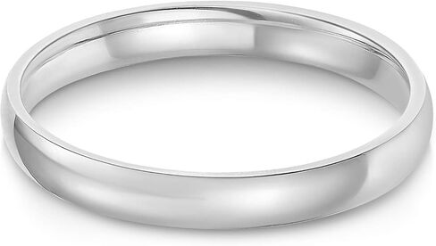 14k Solid Yellow OR White Gold 3mm Plain Comfort Fit Wedding Band in Saudi Arabia