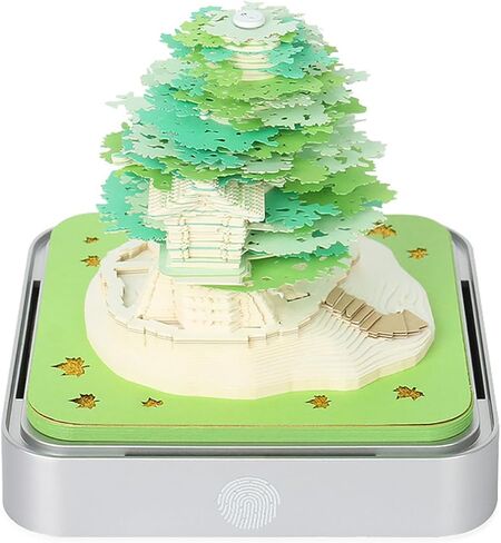 Time Piece Calendar,Desk Calendar With Lights, 2024 DIY Calendar 3D Memo Pad Paper Art Sakura Tree,School Year Calendar for Teacher,Monthly Calendar Gift Desktop Decoration (Pink) in Saudi Arabia