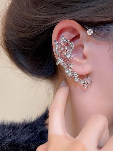 Ear Cuff Earrings for Women No Piercing Earrings for Women Trendy Earrings for Women 2024 Rhinestone Cuff Earrings Fake Earrings for Girls in Saudi Arabia