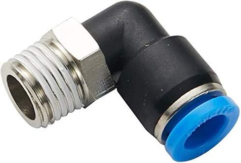 5 حزمة دفع لتوصيل تركيبات الهواء 90 درجة تركيب أنبوب هوائي ذكر الكوع 1/4 "أنبوب OD x 3/8" NPT الموضوع in Kuwait