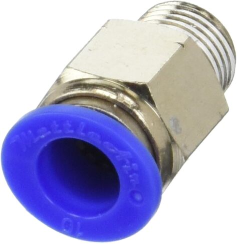 MTC 10-N02 Push to Connect Straight Male Fitting, 10 mm OD, 1/4" NPT Thread (Pack of 10) in Saudi Arabia