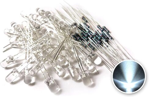 IL151 5mm Clear White LED w/Resistors (Pack of 30) in Saudi Arabia