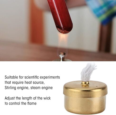 SH-RuiDu مصباح كحول نحاسي صغير، مصباح نحاسي صغير يحترق ضوء محرك ستيرلينغ محرك بخاري نموذج مصباح موقد الإيثانول للشاي والقهوة وغليان التجارب العلمية للتخييم في الهواء الطلق in Kuwait