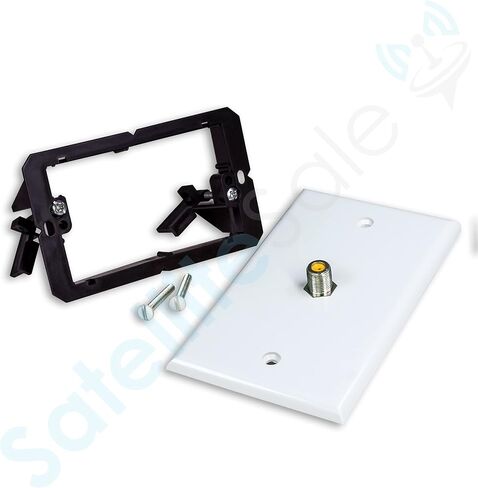SatelliteSale Universal Low Voltage Wall Plate Mounting Bracket with Screws Included for Coaxial Wall Plates in Saudi Arabia