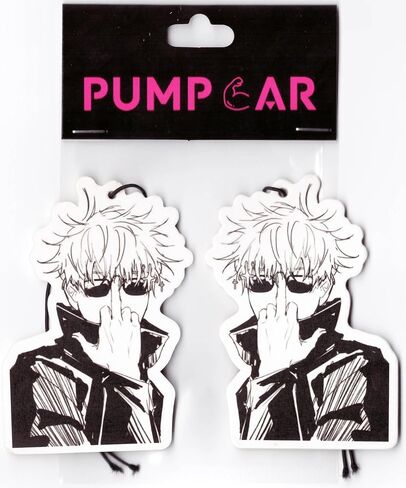 PumpCar 2 قطعة جوجو ساتورو معلقة على الوجهين اليابانية أنيمي الكرز المعطرة Jujutsu Kaisen سيارة الهواء المعطر كول أنيمي معلقة لمرآة الرؤية الخلفية اكسسوارات السيارات الداخلية الهدايا in Kuwait