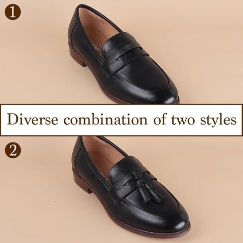 ADAMUMU Womens Loafers Business Casual Shoes for Women, Chunky Leather Loafers Women Office Shoes, Platform Lug Sole Loafers for Women Dressy in Saudi Arabia