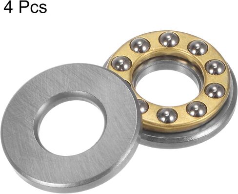 uxcell F6-14M Thrust Ball Bearing 6mm x 14mm x 5mm Brass with Washers ABEC3 4pcs in Saudi Arabia