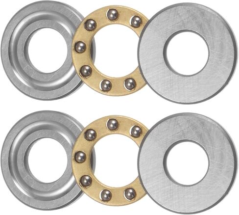 uxcell F6-14M Thrust Ball Bearing 6mm x 14mm x 5mm Brass with Washers ABEC3 4pcs in Saudi Arabia
