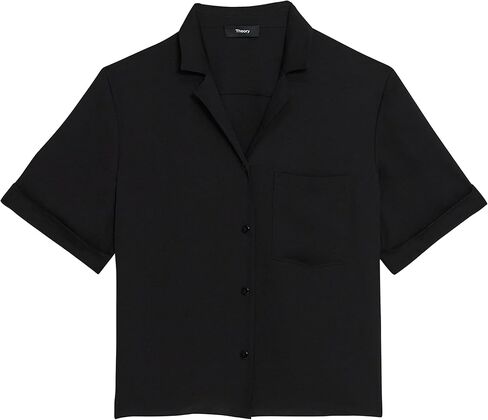 Theory Women's Short-Sleeved Camp Shirt in Saudi Arabia