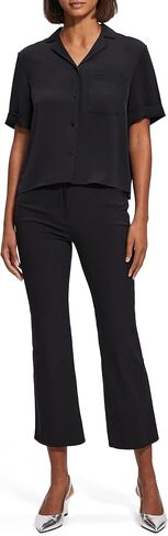 Theory Women's Short-Sleeved Camp Shirt in Saudi Arabia