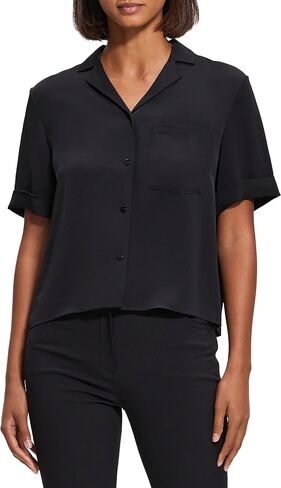 Theory Women's Short-Sleeved Camp Shirt in Saudi Arabia