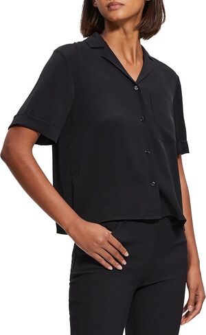 Theory Women's Short-Sleeved Camp Shirt in Saudi Arabia