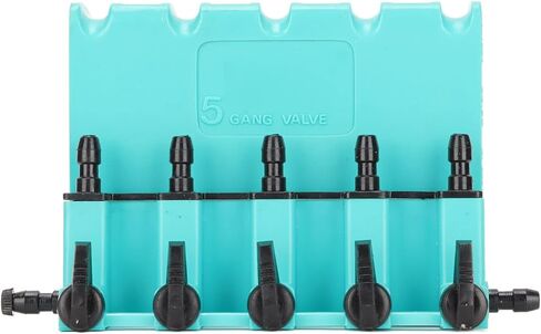 Aquarium Air Flow Control Valve, 5 Way Aquarium Air Check Flow Control Swtich Valve Fish Tank Splitter Pump Accessories for Fish Tank Pond in Saudi Arabia