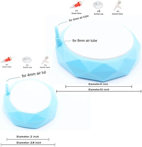 Aquarium Air Stones Disc Bubble Diffuser for Fish Tank Pump and Hydroponics Air Pump Small Bubbles Blue in Saudi Arabia