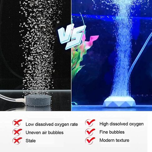 Aquarium Air Stones Disc Bubble Diffuser for Fish Tank Pump and Hydroponics Air Pump Small Bubbles Blue in Saudi Arabia