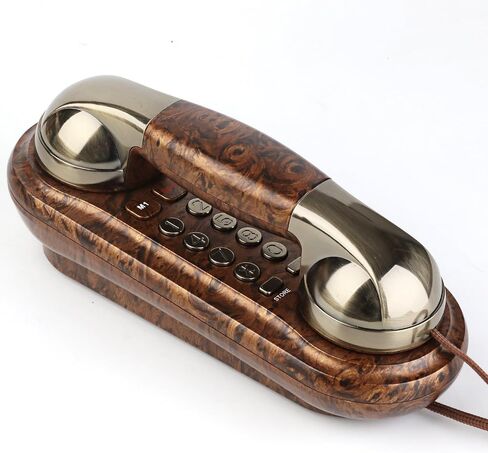 Landline Phones for Home Retro Corded Telephone, No AC Power Required, 3 SpeedDial Keys, Volume Adjustable, Ringer Optional, Wall Mount Vintage Telephone for House School in Saudi Arabia