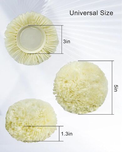Wool Hook and Loop Buffing Pad Kit 3 Inch 12 Pcs, Wool Polishing Pad Fit for Cutting Polishing Scratch Repair of Floor Glass Vehicles Ships in Saudi Arabia