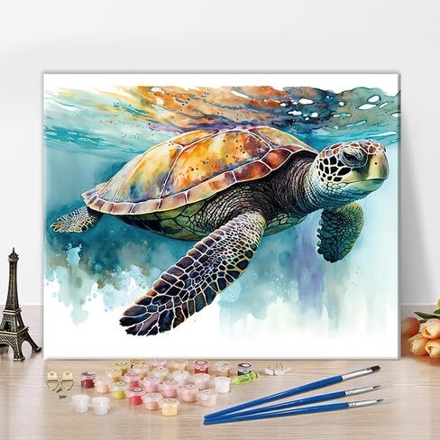 TUMOVO DIY الطلاء بالأرقام للبالغين، البوم الصغيرة الطلاء بالأرقام، 16 × 20 بوصة للبالغين الطلاء حسب الأرقام للمبتدئين على القماش، لون عديم اللهب حسب عدد مجموعات الأعمال الفنية in Saudi Arabia