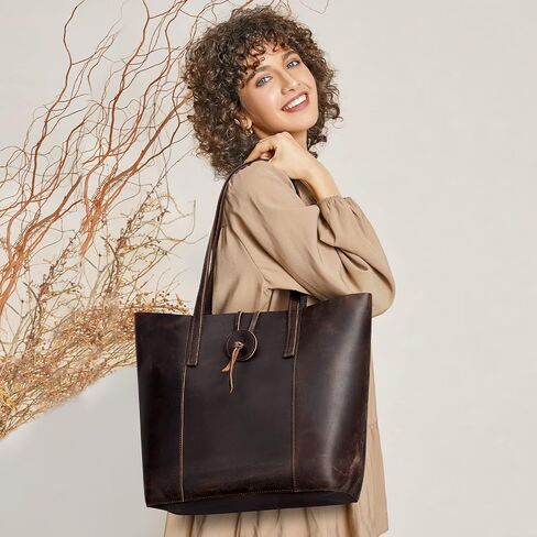 S-ZONE Genuine Leather Tote Bag and Crossbody Bags for Womens Trendy in Saudi Arabia