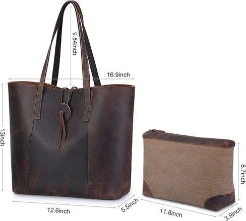 S-ZONE Genuine Leather Tote Bag and Crossbody Bags for Womens Trendy in Saudi Arabia