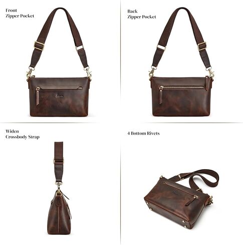 S-ZONE Genuine Leather Tote Bag and Crossbody Bags for Womens Trendy in Saudi Arabia