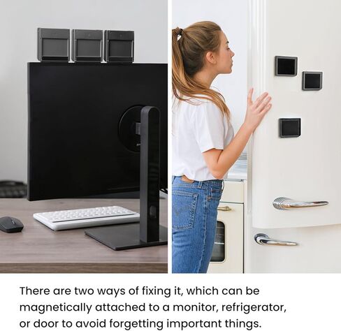 Magnetic Digital Sticky Notes for Monitors&Fridge, Monitor Side&top Panel Sticky Note Alternative for Home and Office (Bright White) in Kuwait