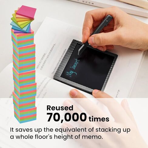 Magnetic Digital Sticky Notes for Monitors&Fridge, Monitor Side&top Panel Sticky Note Alternative for Home and Office (Bright White) in Kuwait