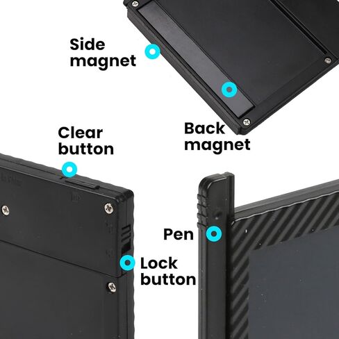Magnetic Digital Sticky Notes for Monitors&Fridge, Monitor Side&top Panel Sticky Note Alternative for Home and Office (Bright White) in Kuwait