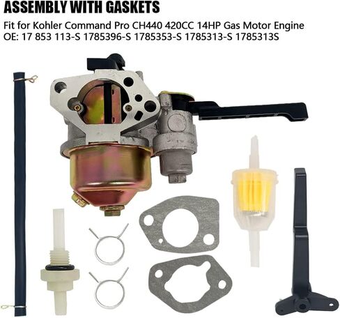 NAJING Carburator Carb 1785313-S متوافق مع Kohler Command Pro CH440 420CC 14HP محرك الغاز استبدال 17 853 113-S 1785396-S 1785353-S 1785313S in Kuwait