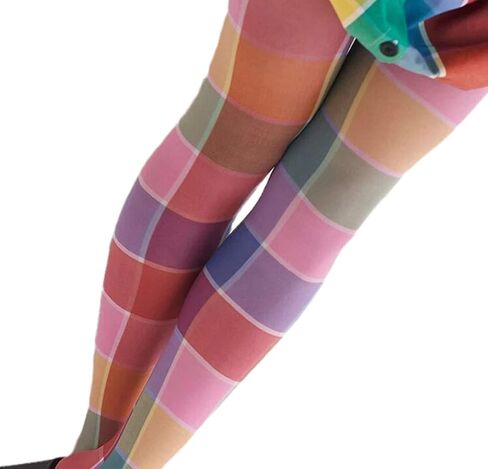 Vintage 60s Printed Funky Tights for Women Y2K Tie Dye Mesh Pantyhose Skinny Body Shaping Leggings Streetwear in Saudi Arabia
