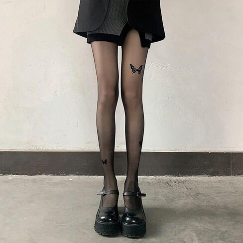 Vintage 60s Printed Funky Tights for Women Y2K Tie Dye Mesh Pantyhose Skinny Body Shaping Leggings Streetwear in Saudi Arabia