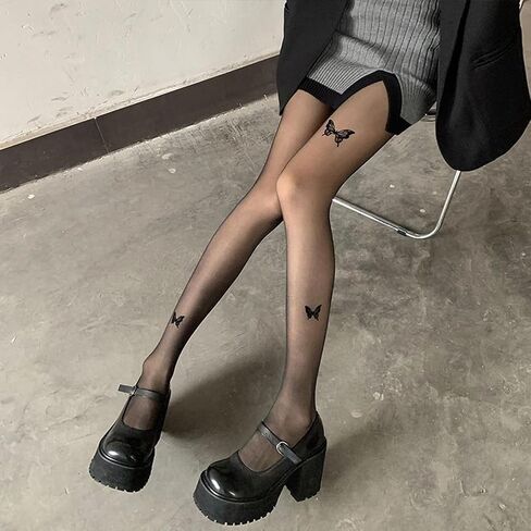 Vintage 60s Printed Funky Tights for Women Y2K Tie Dye Mesh Pantyhose Skinny Body Shaping Leggings Streetwear in Saudi Arabia