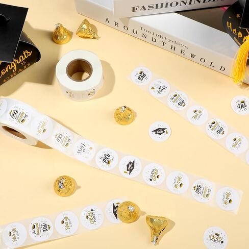 1000 قطعة من ملصقات التخرج، 2024 ملصقات قبعات التخرج لأختام مظاريف التخرج (1 بوصة) in Kuwait