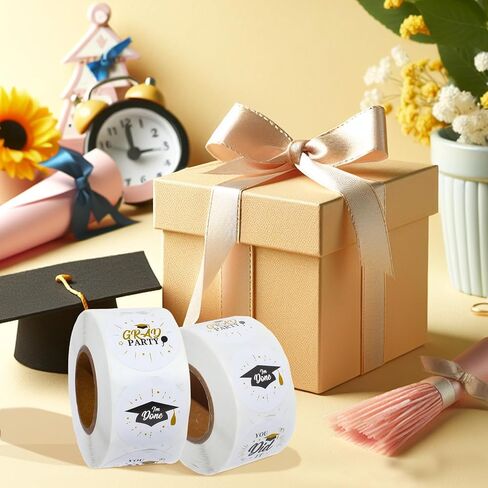 1000 قطعة من ملصقات التخرج، 2024 ملصقات قبعات التخرج لأختام مظاريف التخرج (1 بوصة) in Kuwait