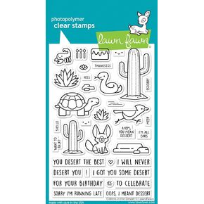 Lawn Fawn LF3415 Critters in The Desert 4X6 Clear Stamp Set