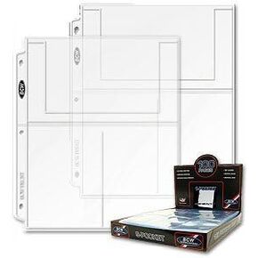BCW Pro 3-Pocket Photo Protector Sleeves | 40 Count | 4"x6" Photos | Acid-Free, PVC-Free | Archival Quality