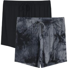 Latuza Women's Pajama Shorts Soft Comfy Boxer Sleep Shorts 2 Pack