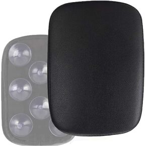 VORIPO 10.63 Inches Pillion Pad Seat 8 Suction Cup Solo Rear Seat Passenger Saddle Compatible with Harley Sportster Softail Touring XL883 1200 48 Black
