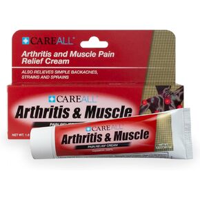 CareAll Capsaicin Arthritis, Muscle, and Joint Cream 1.5 oz., Relief of Minor Aches and Pains from Backache, Sprains, Strains, Arthritis. Fragrance Free