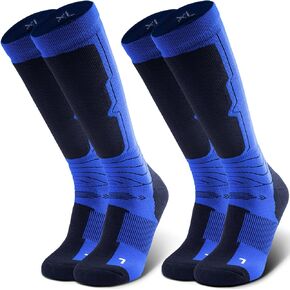 Ski Socks Merino Wool (Pack of 2) for Skiing, Snowboarding, Winter Warm