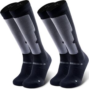 Ski Socks Merino Wool (Pack of 2) for Skiing, Snowboarding, Winter Warm