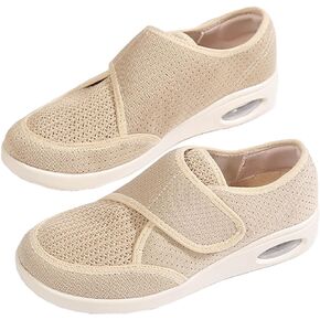 Diabetic Shoes for Women Men Wide Width Comfort Walking Loafers Slip On Shoes Flat Feet Adjustable Lightweight Breathable Shoes