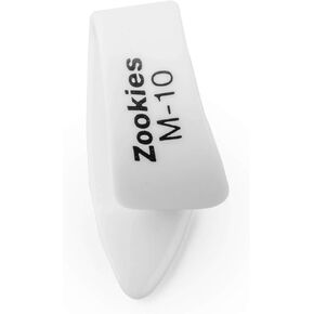 JIM DUNLOP Z9002M10 Zookies™ Thumbpicks, White, Medium 10⁰, 12/Bag